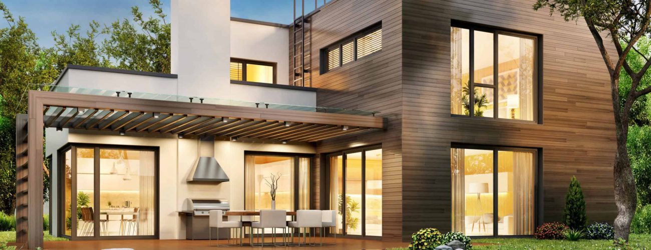 Modern house with swimming pool Beautiful modern home